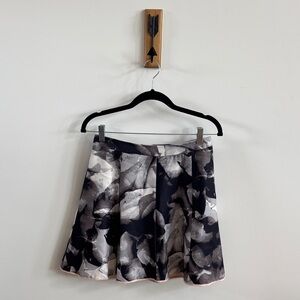 Mossimo Supply Co. Monochrome Leaf Print Mini Skirt